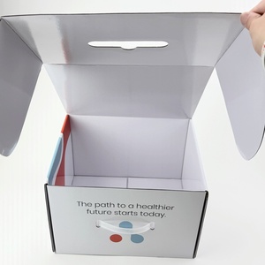 Portable Folding Eco-Friendly Heavy-Duty Shipping Carton Die-cut Embossing Custom Logo Recyclable Corrugated Mailer <b>Box</b> Gift - Product Image 1