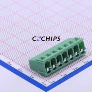 DB128V-5.0-7P-GN-S Screw Terminal Block Through hole Component (THT),P=5mm Connector 1x7P 5mm Green Through Hole - Product Image 1