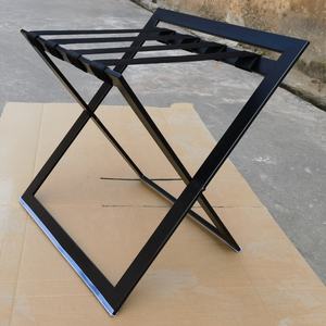 Portaequipajes Plegable de Hierro Moderno, Mueble Metálico para Hoteles, Soporte de Equipaje Resistente con Capacidad de Carga de 100-150 Libras - Product Image 3