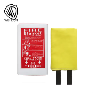 <b>Heavy</b> Duty Red Uncoated Fiberglass Fire <b>Blanket</b> 0.45mm Heat Oil Resistant Pull Tape for Electric Vehicle Battery Fire Protection - Product Image 3