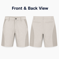 Shorts de golf droits texturés personnalisés pour hommes, respirants, résistants aux plis, commandes de logos personnalisés sous marque privée
