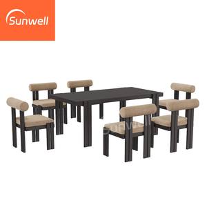 Ensemble de <span class=keywords><strong>table</strong></span> et chaises de salle à manger d'extérieur en aluminium de luxe en promotion - Imperméable et durable pour hôtels, villas, jardins et restaurants - Product Image 4