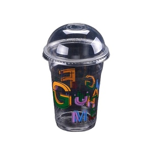 Factory Silk Screen Printed Customizable Design 16oz 20oz 24oz Disposable Plastic Iced Coffee <b>Cups</b> <b>Cold</b> Drink PET - Product Image 5