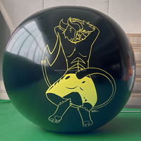 Wanjun Ballon gonflable en PVC souple de haute qualité personnalisé, ballon de plage gonflable noir à l'hélium en vente