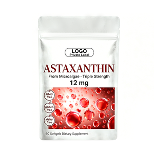 Capsules d'astaxanthine en huile OEM, 60 unités, pour la santé des yeux et de la peau des adultes - Product Image 1