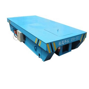 Centro logístico 5 toneladas tocadiscos carro de transferencia de riel Ferry eléctrico carro de transferencia plana coche plano sin rieles - Product Image 3