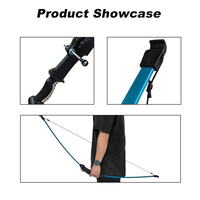 Factory Direct Phantom Blue 20 Lbs Kids Straight Draw Bow avec Sights pour les sports d'entraînement intérieurs et extérieurs débutants