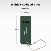 Anthrive 7x2.8cm Vert Plastique Haute Fréquence Sauvetage Extérieur Sécurité Urgence Multi Audio Sifflet pour Randonnée Camping