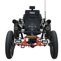 Quadricycle électrique à cadre en alliage d'aluminium avec gros pneus, idéal pour la neige et le sable