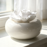 Diffuseur de parfum en céramique solide, pierre aromatique parfumée aux fleurs, fait main, pour la maison, huile essentielle, désodorisant