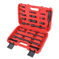Kit d'accessoires de réparation automobile manuel et pneumatique 59 pièces avec rallonge de douille, adaptateur universel et manchon à ressort