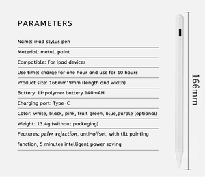 Stylet pour Ipad inclinable, stylo numérique actif magnétique, stylo Compatible avec Ipad rejet de paume pour Ipad crayon - Product Image 6