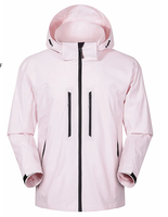 Veste Hardshell Multi-Poches Ivoire, Blanche Cassée, Imperméable avec Capuche et 4 Poches Zippées Noires Scellées, Personnalisable en Gros