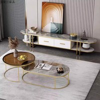 Table d'appoint de canapé en verre trempé, table basse gigogne avec structure en fer et acier, petite table d'appoint, ensemble de meubles de salon minimalistes et modernes