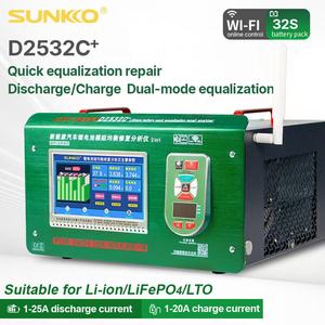 SUNKKO D2532C+ Égaliseur de Batterie pour Véhicules à Énergie Nouvelle avec Connectivité WIFI, 32S 25A, Équilibreur de Tension Charge/Décharge pour Voiture/UAV/<span class=keywords><strong>PES</strong></span> - Product Image 2
