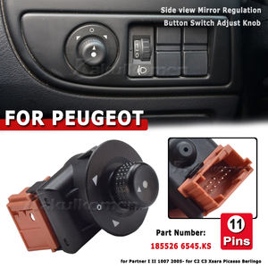 Nuevo Interruptor de Botón para Regulación de Espejo Retrovisor Lateral Mando de Ajuste 185526 Compatible con <span class=keywords><strong>Citroen</strong></span> C2 <span class=keywords><strong>C4</strong></span> Xsara <span class=keywords><strong>Picasso</strong></span> Partner Berlingo 6554.KS - Product Image 6