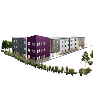 Bâtiment de gymnastique de basketball en treillis d'acier Elite, préfabriqué et isolé pour l'entraînement, avec une durée de vie de 50 ans et une résistance au vent de 200 km/h - Product Image 1