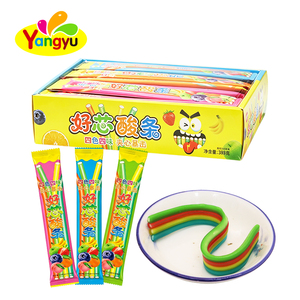 Caja a Granel de Tiras de Caramelo Ácido Rellenas al Centro para Venta al <span class=keywords><strong>por</strong></span> Mayor y Exportación Global - Product Image 1
