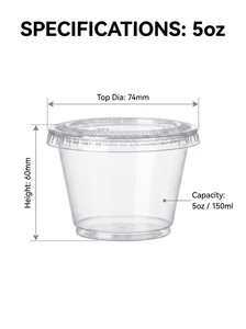 Gobelets jetables transparents FULING en PP de 5,5 oz pour sauces et assaisonnements - Product Image 1