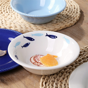 Serie Ocean su misura vetrate stoviglie hotel ristorante piatto ceramica set da pranzo all'ingrosso per la casa - Product Image 4