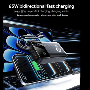Power Bank Portatile 30000mAh, Ricarica Rapida 65W PD, Cavi Integrati Compatibili Type-C e iOS, Display LED, Batteria Esterna per Laptop - Product Image 2