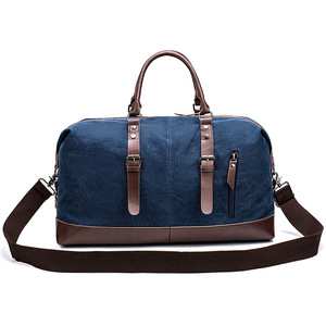 Sac de voyage en <span class=keywords><strong>toile</strong></span> cirée imperméable de haute qualité pour hommes, nouvelle arrivée, sac de voyage décontracté en cuir véritable pour hommes, sac de voyage en cuir imperméable - Product Image 3