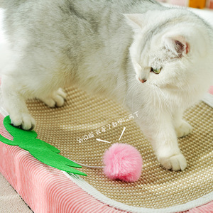 Rascador y cama para gatos de sisal, resistente al desgaste, sin pelusas, juguete para gatos, resistente a los arañazos, apto para todas las estaciones, para gatos - Product Image 3