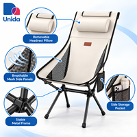 Chaise de camping pliable en aluminium durable avec sac de transport - Portable, légère, séchage rapide pour une utilisation en extérieur