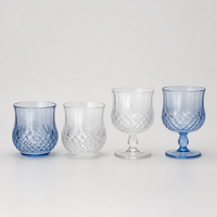 Gobelet moderne en plastique PS Diamond 230ml/240ml sans pied ou à pied court pour événements