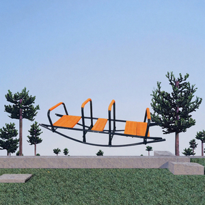 Balançoire à trois places en plastique pour enfants, équipement de jeux pour l'école et le jardin - Product Image 2