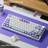 Clavier mécanique ergonomique AK820 Pro 3 modes avec touches personnalisables et interchangeables à chaud pour le gaming et les affaires – En stock