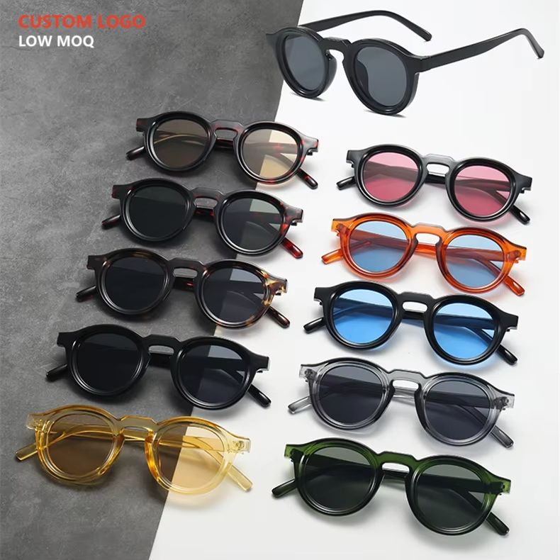 2025 Trending Hot Sale Colorful Fashion Round Women Men Retro Sunglasses