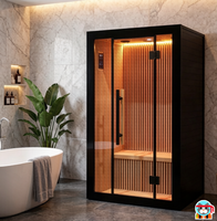 Sauna de paneles de carbono con infrarrojos lejanos para 2 personas con silla ergonómica