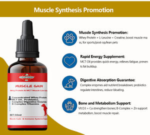 חלבון גבוה פרוביוטיקה שריר להשיג טיפות נוזלי תוספת עם חלבון מי גבינה לכלבים חתולים לקדם משקל בריא - Product Image 5