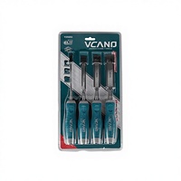 VCANO Ciseau confortable et durable, manche ergonomique antidérapant en plastique technique, corps en acier à haute teneur en carbone forgé intégré, noir