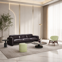 YUANCHANG Modernes L-förmiges Ecksofa-Set Kunstleder-Polsterung Lärchenholzrahmen Manganstahl Wohnzimmer-Sofa