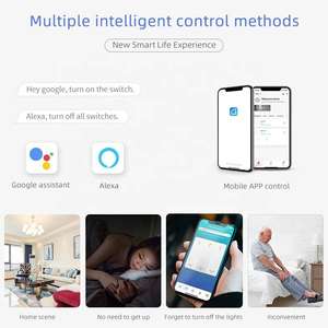 Première sortie mondiale : Interrupteur intelligent Tuya WIFI avec réglage de la <span class=keywords><strong>couleur</strong></span> de l'éclairage d'ambiance, interrupteurs muraux tactiles Zigbee, statistiques d'électricité - Product Image 5