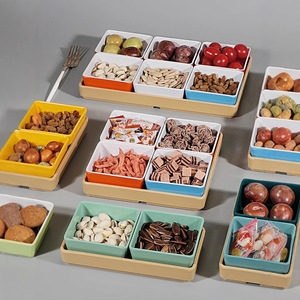 KTV bar snack platter, melamine foot massage parlor dessert and fruit <b>plate</b>, commercial dried fruit and snack combination - Product Image 3