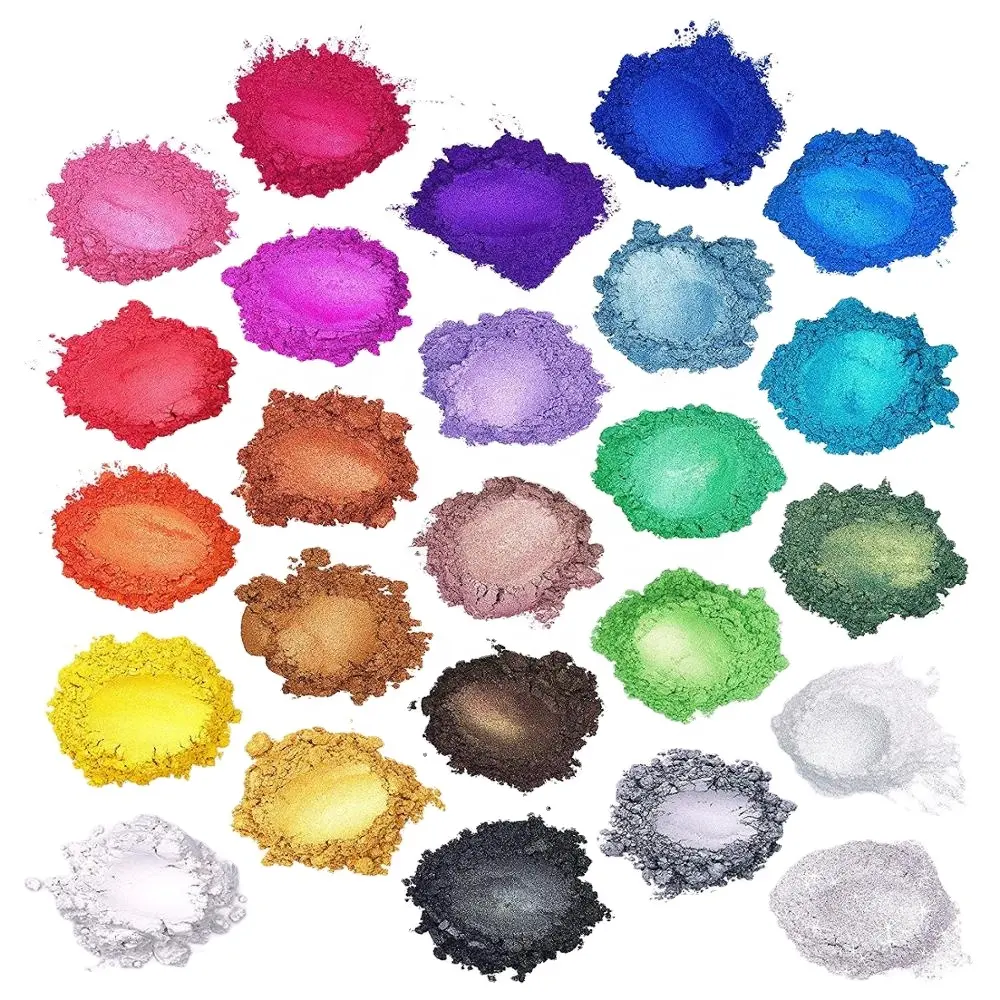 63 Colors Pigment Powder for Epoxy Resin Lip Gloss Eye Shadow Car Paint Dye Soap Making Nail Polish Candle Making Bath Bombs