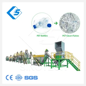 Professionnel en plastique Pet bouteille flocons broyage lavage pet bouteille recyclage machine fabricants en chine