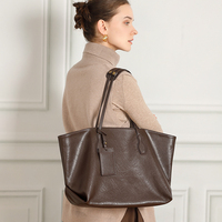 Cuir Véritable Vintage Grande Capacité Doux Épaule Tote Sac à Main pour Femme pour le Bureau et les Trajets