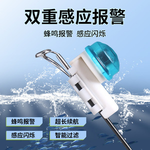 Luz de Punta de Caña de Pescar Nocturna con Cambio de Color, Alarma Sonora, Alimentada por Batería, Material ABS, Alarma para Punta de Caña, Pesca en Roca y Océano - Product Image 3