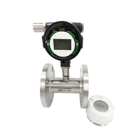 Medidor de Flujo de Turbina Líquida, Medidor de Flujo de Turbina de Acero Inoxidable para Gasolina, Diésel, Metanol, Etanol y Agua del Grifo