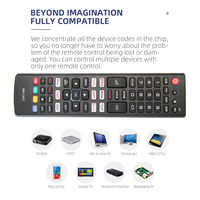 Control remoto universal RM-L1691 para televisores inteligentes LCD LED con muchos botones de acceso directo