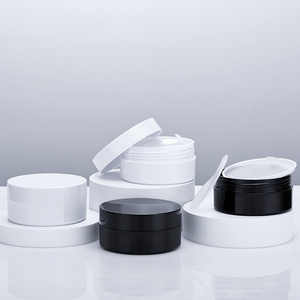 Bao Bì Mỹ Phẩm Vòng 100G Trắng Matte Jar Đen Pet Miệng Rộng Kem Chăm Sóc Da Nhựa Mỹ Phẩm Jar Có Nắp Đậy - Product Image 3