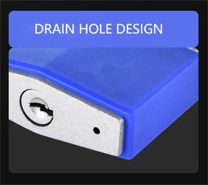 Venta caliente 40 50 60 70 MM colorido verde azul naranja diamante carcasa de plástico recubierto candado de hierro - Product Image 5