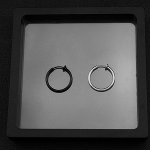 Pendientes de Aro de Acero Inoxidable de Estilo Simple y Diseño Exclusivo, Populares y Más Vendidos, en Varios Tamaños, Unisex, Joyería de Moda - Product Image 4