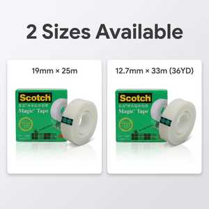 3M <strong>Scotch</strong> <strong>Magic</strong> <strong>Tape</strong> 810 Invisible Matte Writable Clear Adhesive <strong>Tape</strong> 19mm Office Stationery Roll - Product Image 2