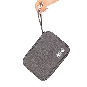 Bebeland-Bolsa de almacenamiento de maquillaje, estuche de cosméticos de gran capacidad para lápiz labial, base, organizador portátil de viaje, gris, negro, cian - Product Image 2