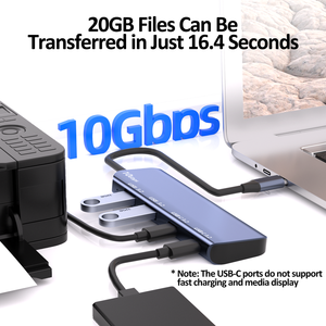 Высококачественный USB-C 3.<span class=keywords><strong>2</strong></span> Gen2 хаб с <span class=keywords><strong>2</strong></span> портами USB-A и <span class=keywords><strong>2</strong></span> портами USB-C, передача данных 10 Гбит/с, алюминиевый корпус, гарантия 1 год, в наличии - Product Image 4